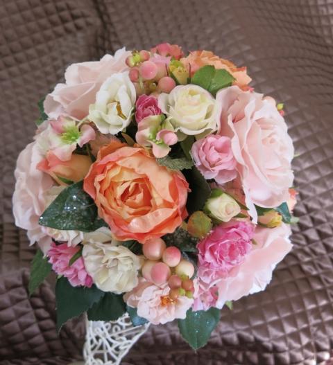 ピンク・オレンジやさしいブーケ